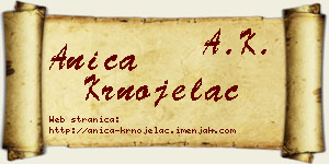Anica Krnojelac vizit kartica